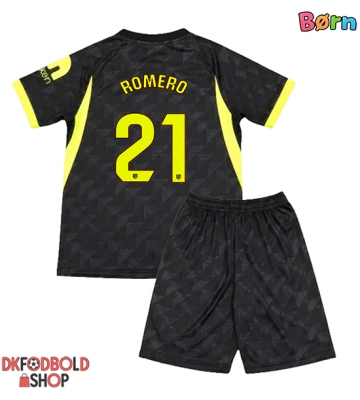 Atletico Madrid Cristian Romero #21 Udebanesæt Børn 2026-27 Kort ærmer (+ korte bukser)